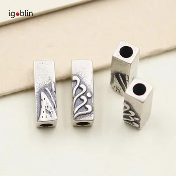 

DIY Handmade Lover Bracelet Material Pure Silver Sweet Roman Pattern A Solemn Pledge of Love Design Pair Location Bar Bead i032G