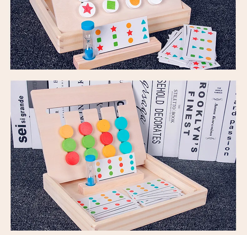 Детские игрушки Деревянные Монтессори головоломки/рукой захватите доска набор образовательных деревянный геометрический рисунок, цветной пазл/головоломка для детей Gif
