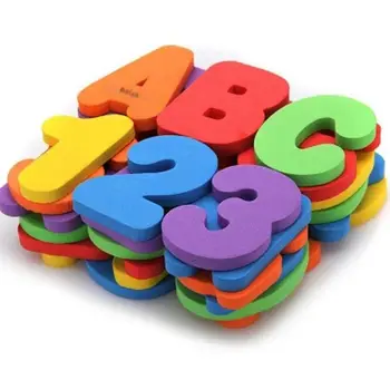 

original 36pcs/Set Alphanumeric Letter Puzzle Baby Bath Toys Soft EVA Kids Baby Water Toys Bath Early Educational Suction Toy