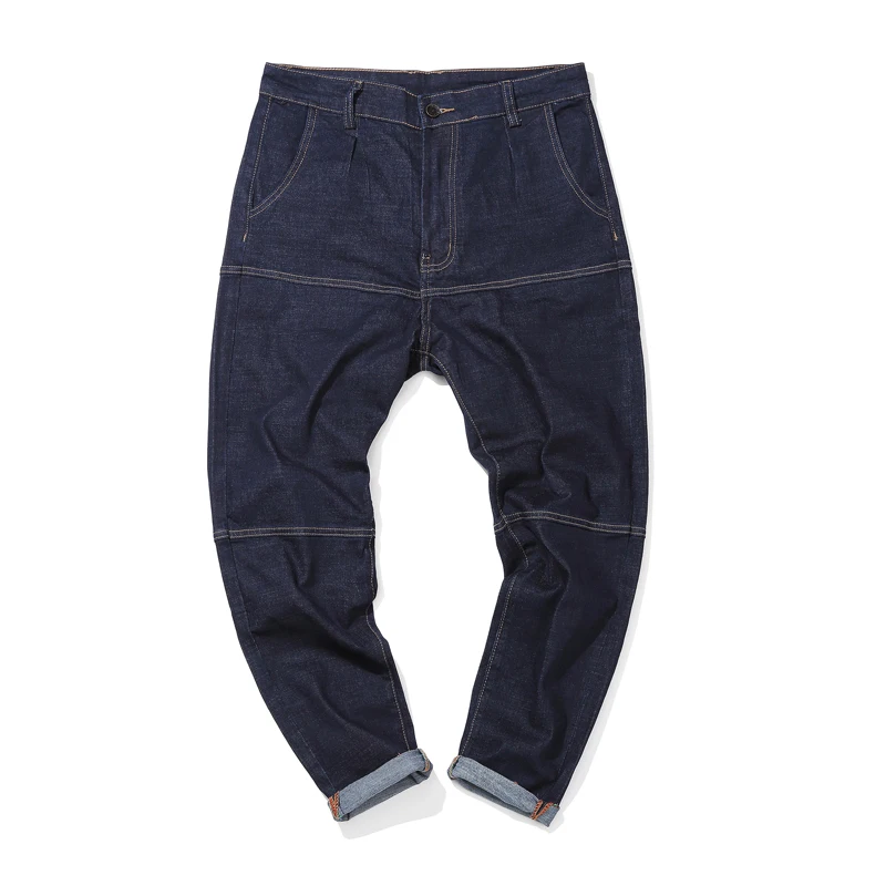 2016 Men Jeans Loose black Haren break down pants Ripped