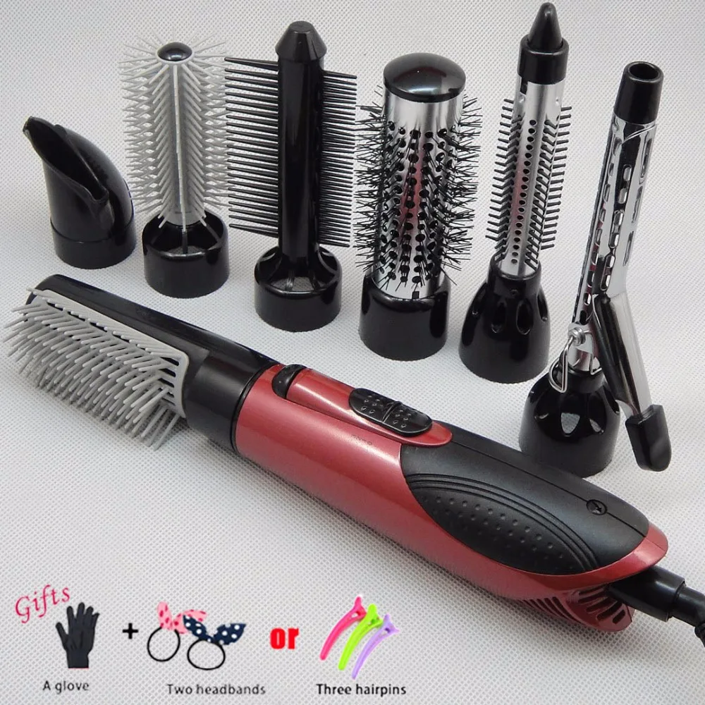 

Pro 7 Part Interchangeable Hair Curling Iron Machine Ceramic Hair Curler Multi-size Roller Heat Resistant Styling Set A06