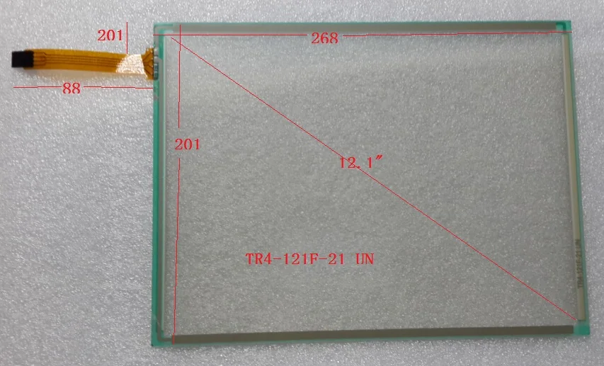 Стеклянная панель сенсорного экрана TR4-121F-21