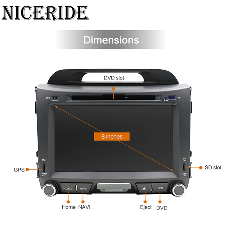 Flash Deal Android 7.1 Car Radio Multimedia 2 Din DVD Player GPS Navigation for KIA Sportage 2011-2015 Autoradio Stereo Headunit BT WIFI 5