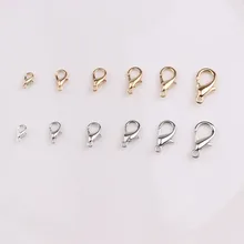 

100Pcs/set 10-20mm Wholesale Diy accessories lobster clasp necklace bracelet clasp hook bails for pendants