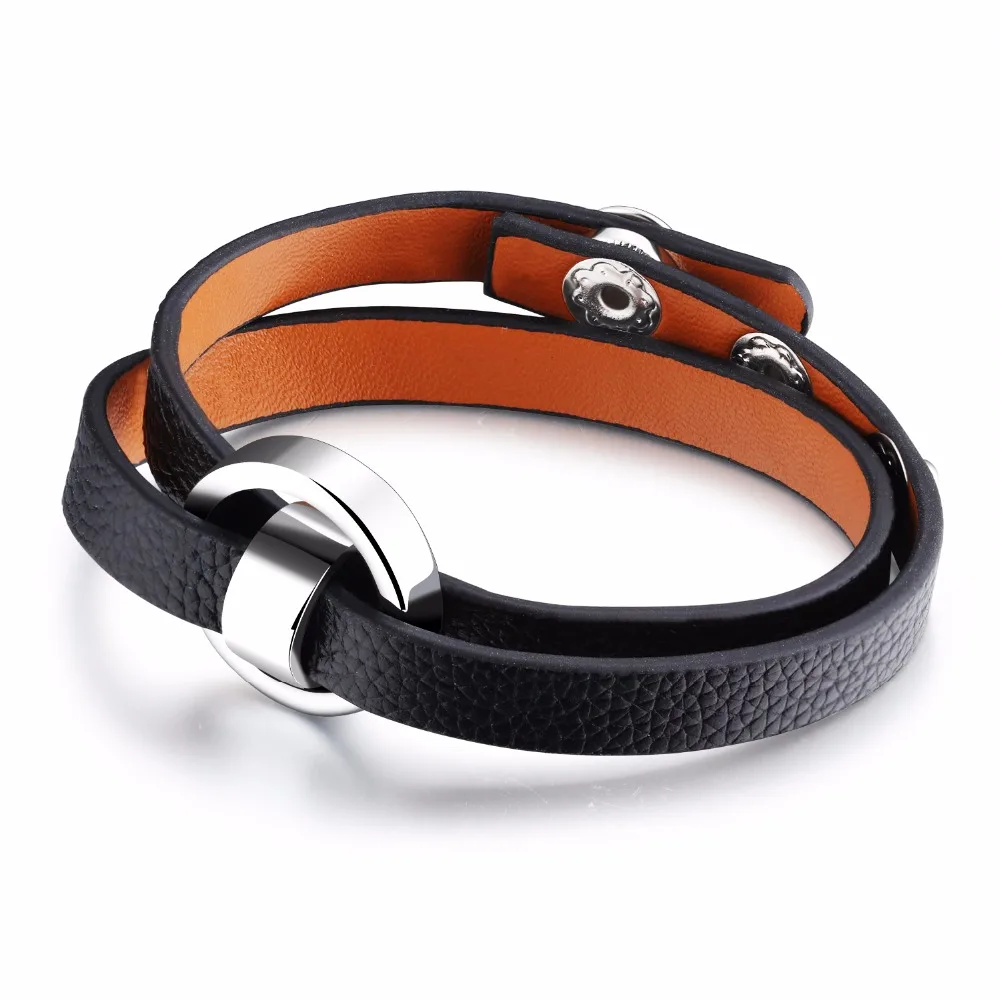 Fashion Double Layer Design Bracelet Jewelry Unisex Leather Bracelets