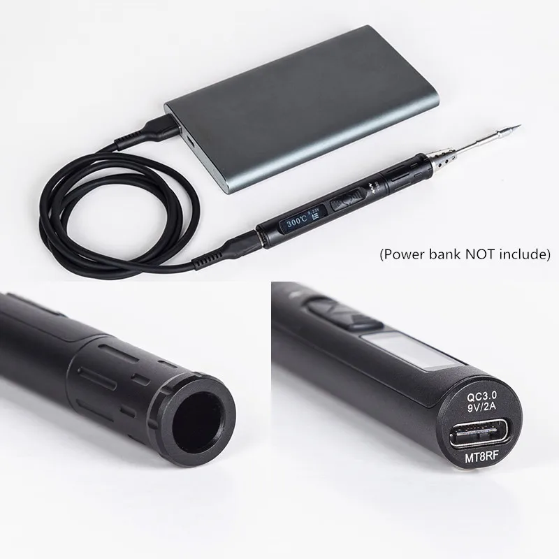 Мини TS80 цифровая паяльная станция USB Type C QC3.0 OLED программируемый интерфейс STM32 чип
