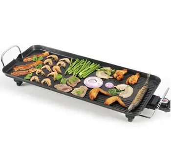 

Free shipping 220v Good Quality 1800W Electric BBQ Grill with non stick coated for Spain