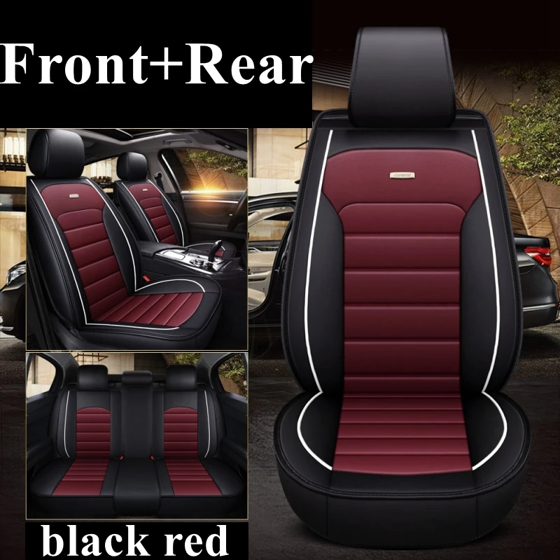 Fundas De Asiento Ajuste Audi A4 B5 B6 B7 B8 B9 Set Completo Poliéster Negro De Cuero