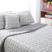 

5pcs Quilted Quilt Sets King/Queen size quilt 220x240cm Bedsheet set 2Cushion cover 2pillowcase Bed cover Bed Sheet set