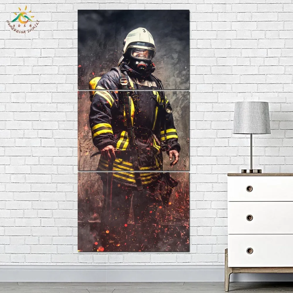 Настенная художественная HD Художественная печать на холсте Картина модульная картина и Vintag плакат Холст Картина пожарный домашний декор 3 шт