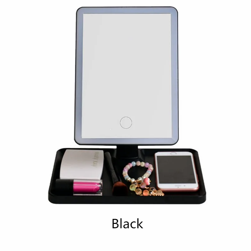 

Makeup Vanity Mirror With Light LED Mirror With Smart Touch Screen Dim Led Dual Power Supply Rotation Cosmetic Mirror lights