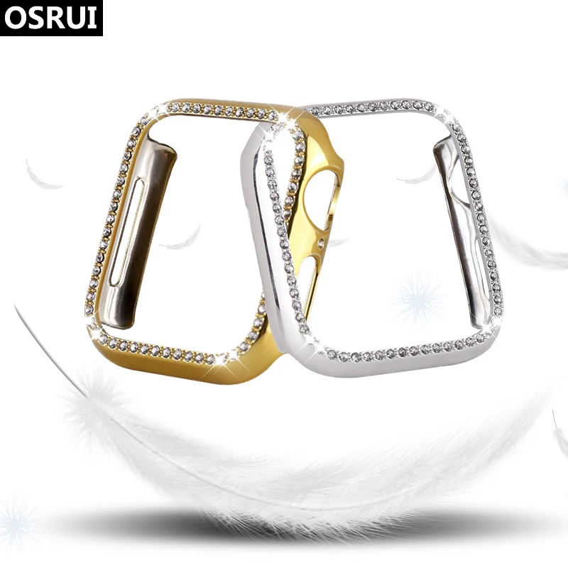 Diamond case For Apple watch case 44mm 40mm 42mm 38mm correa apple watch cover 4 3 iwatch band protective shell Accessories Diamond case For Apple watch case 44mm 40mm 42mm 38mm correa apple watch cover 4 3 iwatch band protective shell Accessories