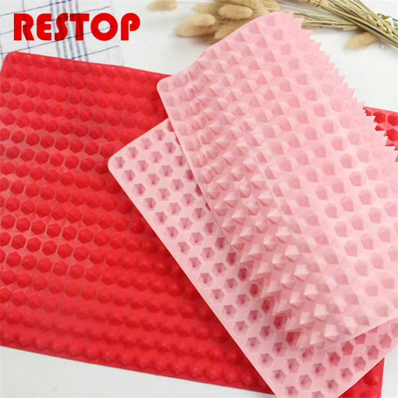 Buy Non Stick Silicone Barbecue Grill Mats BBQ Pyramid