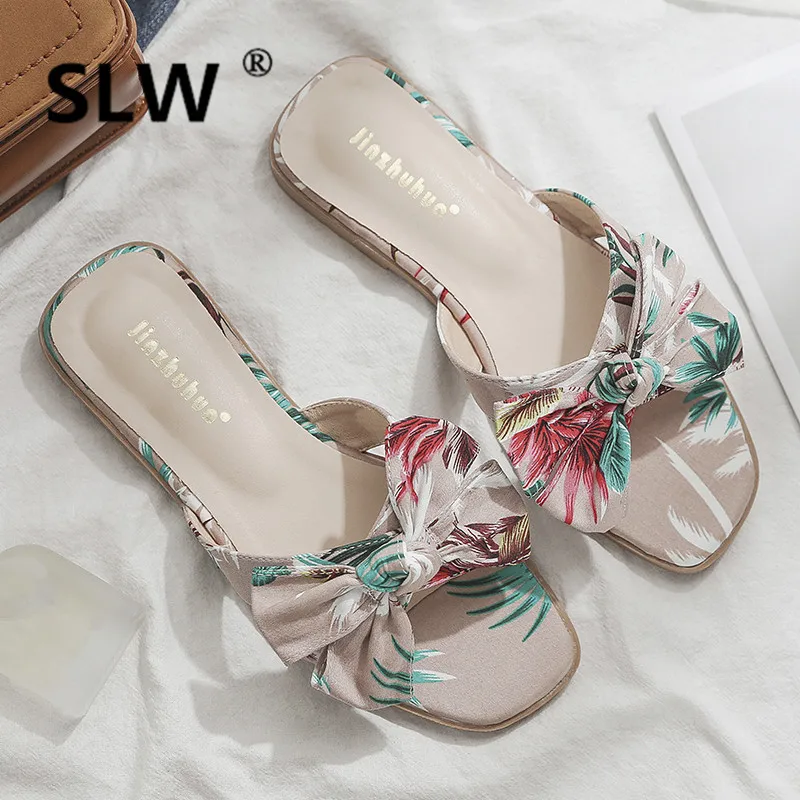 

Woman Shoes Luxury Socofy Low Slides Square heel Women's Slippers 2019 Designer Soft Sliders New Summer Beach Rubber Fashion PU