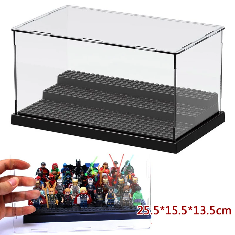 

Acrylic 25*14*12cm Show Case Transparent Action Figures Super Heroes Avengers Display Show Box for minifig Kids Toys Gifts