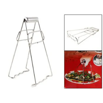 

LHLL!Stainless Steel Trapezoidal Wavy Double Feet Hot Pot Dish Plate Clip