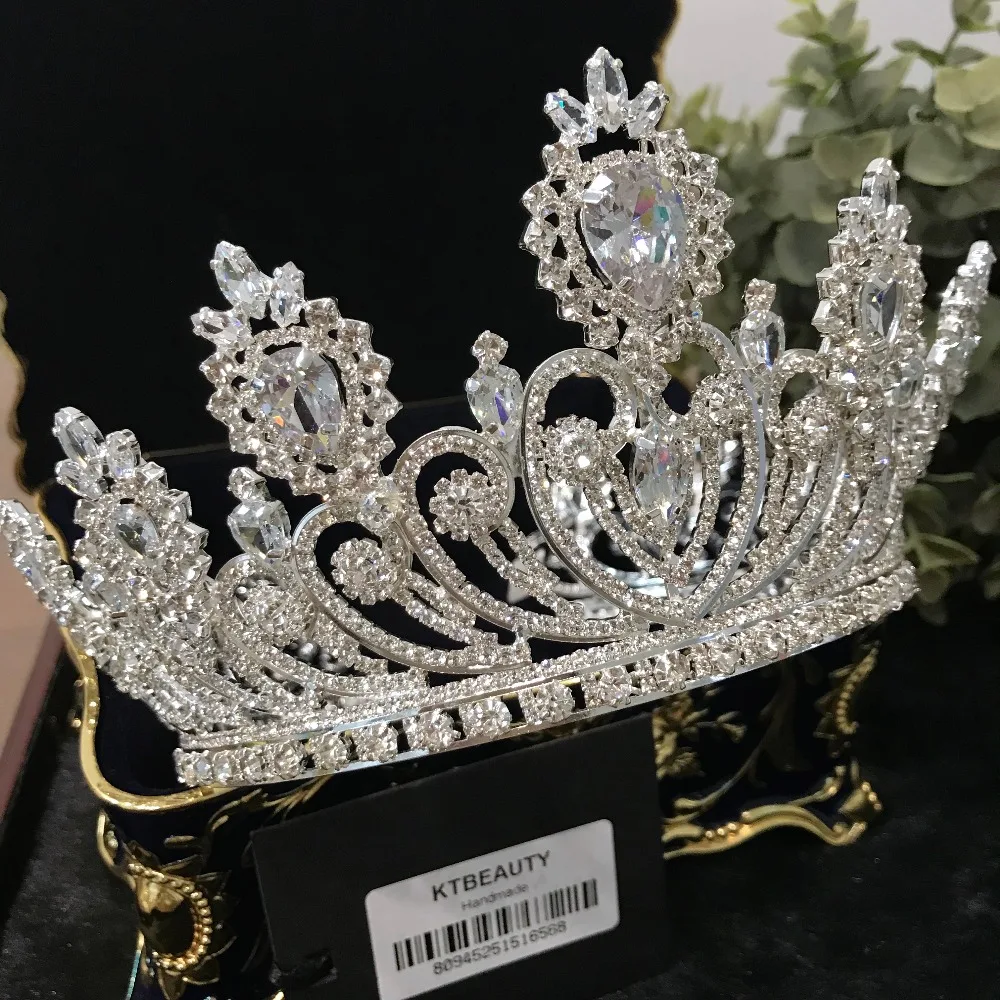 

DHL 20 Designs Advanced Customization Luxury Zircon Crown Tiara Rhinestones Royal Queen Princess Pageant Party Crown Bridesmaids