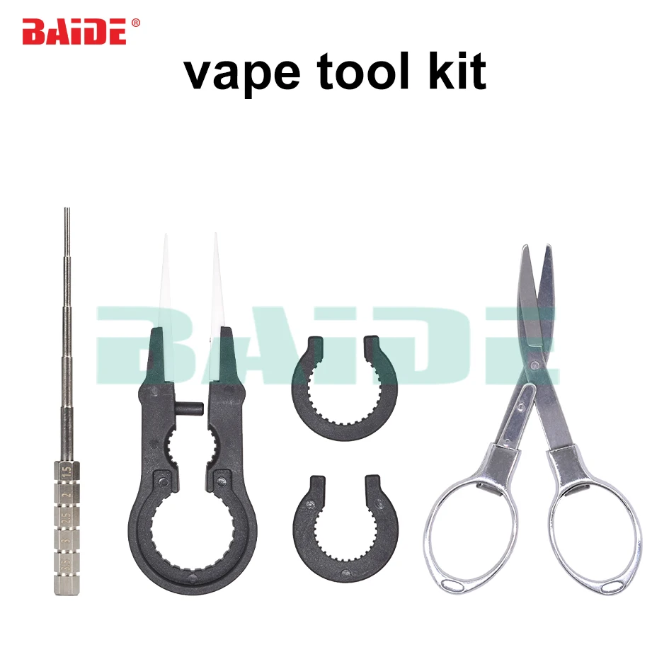 Мини Vape Tool Kit Пинцет Scissor провод Vape группа катушки джиг хлопок для X6 X6S аксессуары для электронных сигарет 50 компл./лот