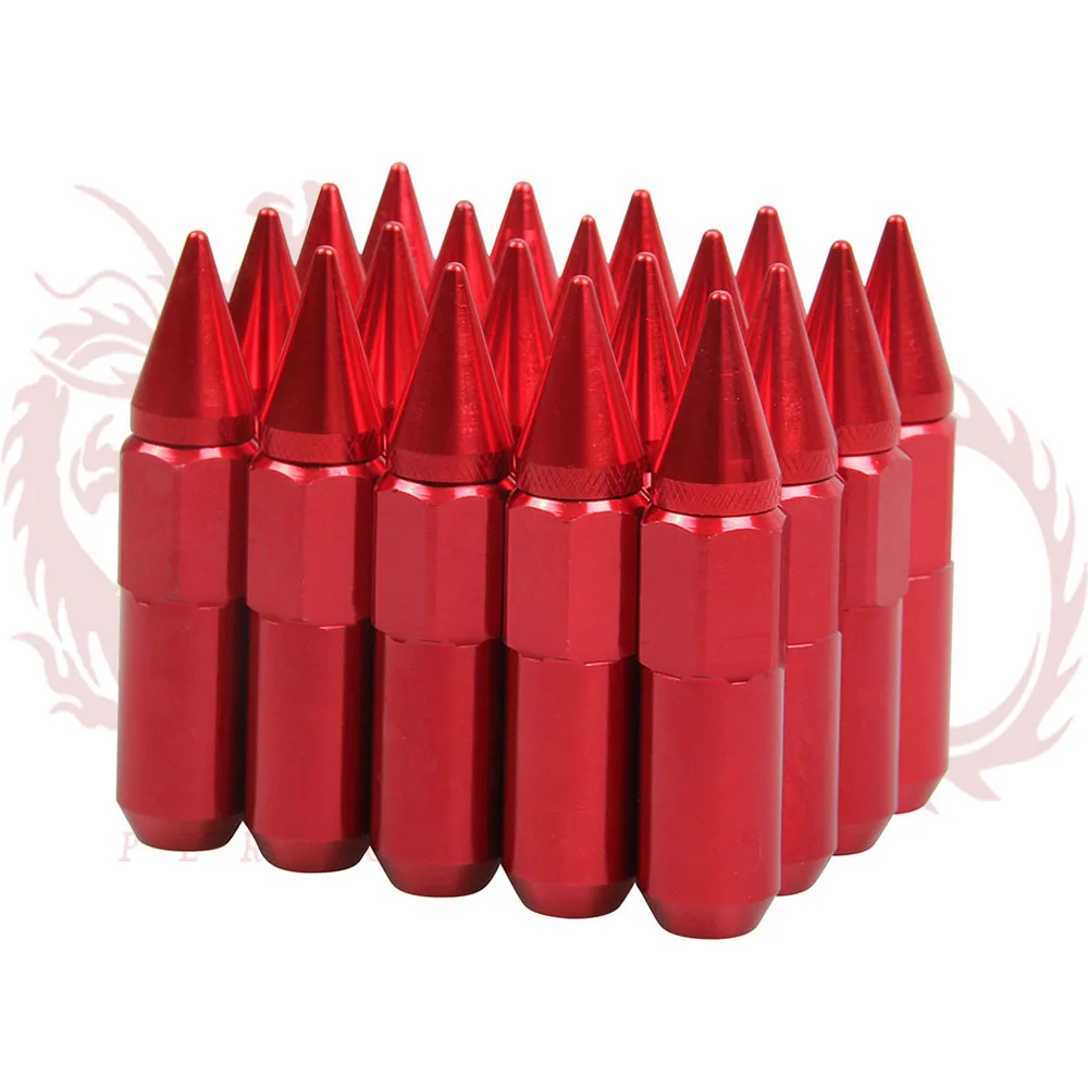 Prix pour KYLIN-Livraison gratuite Universel De Voiture 20 Pcs 12X1.25mm Pointu En Aluminium 60 MM Avancée Tuner Roues Jantes Écrous de roue Avec Pointes Prix pour KYLIN-Livraison gratuite Universel De Voiture 20 Pcs 12X1.25mm Pointu En Aluminium 60 MM Avancée Tuner Roues Jantes Écrous de roue Avec Pointes