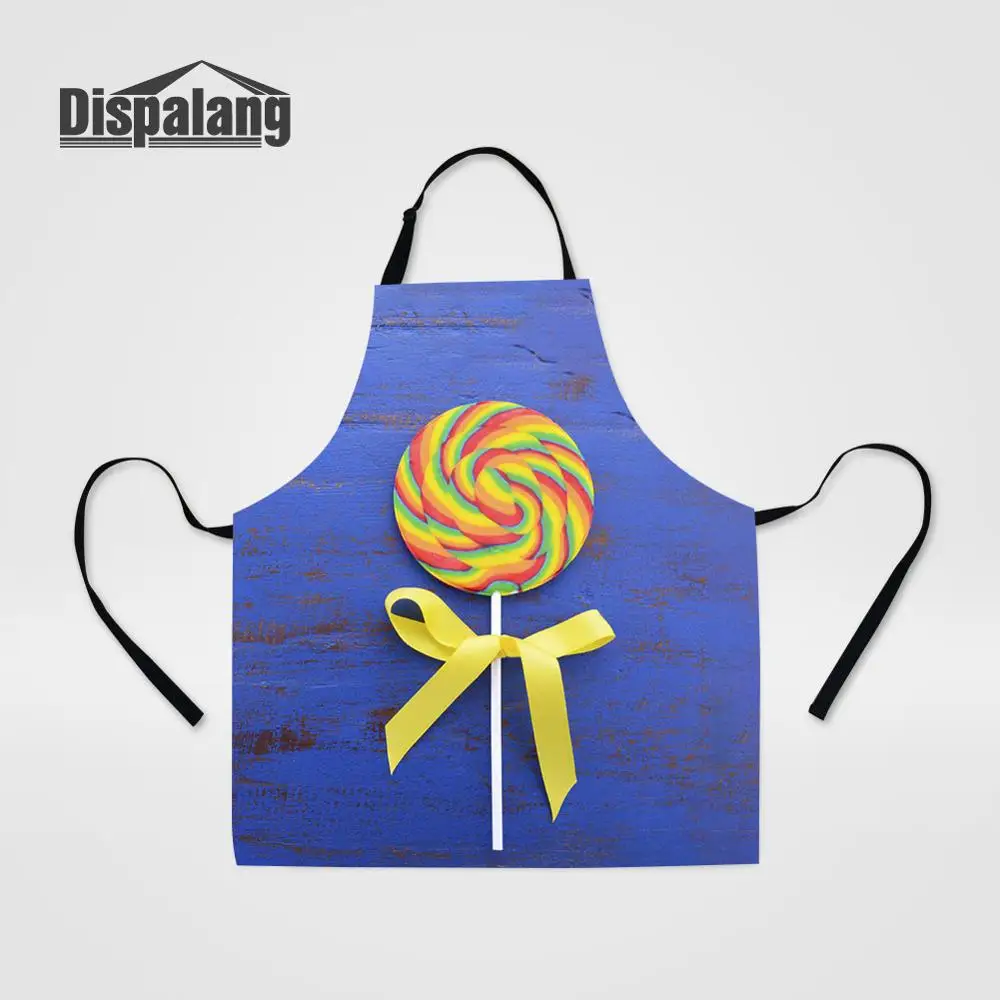 Горячая мода женский регулируемый фартук для приготовления пищи 3D конфеты печати шарфы для девочек высокое качество леди кухонный фартук прямая поставка - Цвет: Apron10