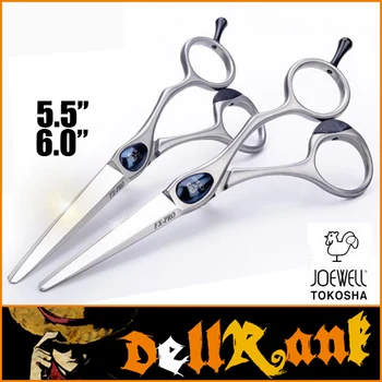 

Japan Original "JOEWELL" Scissors 6" Professional Barber Hairdressing Salon Scissors Cobalt High Quality Hair Cutting Shears J-6
