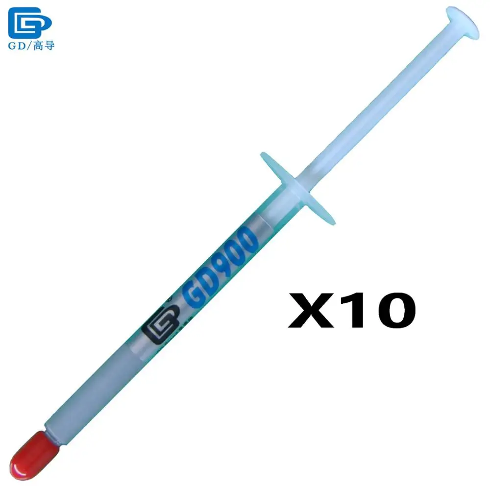 

GD900 Thermal Conductive Grease Paste Silicone Plaster Heat Sink Compound 10 Pieces High Performance Gray Net Weight 1 Gram SY1