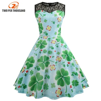 

Vintage Dresses Summer Print Floral 1950 S Stylish Elegant Party Dress Patchwork Sleeveless Sleeveless Luxury Vintage Dresses