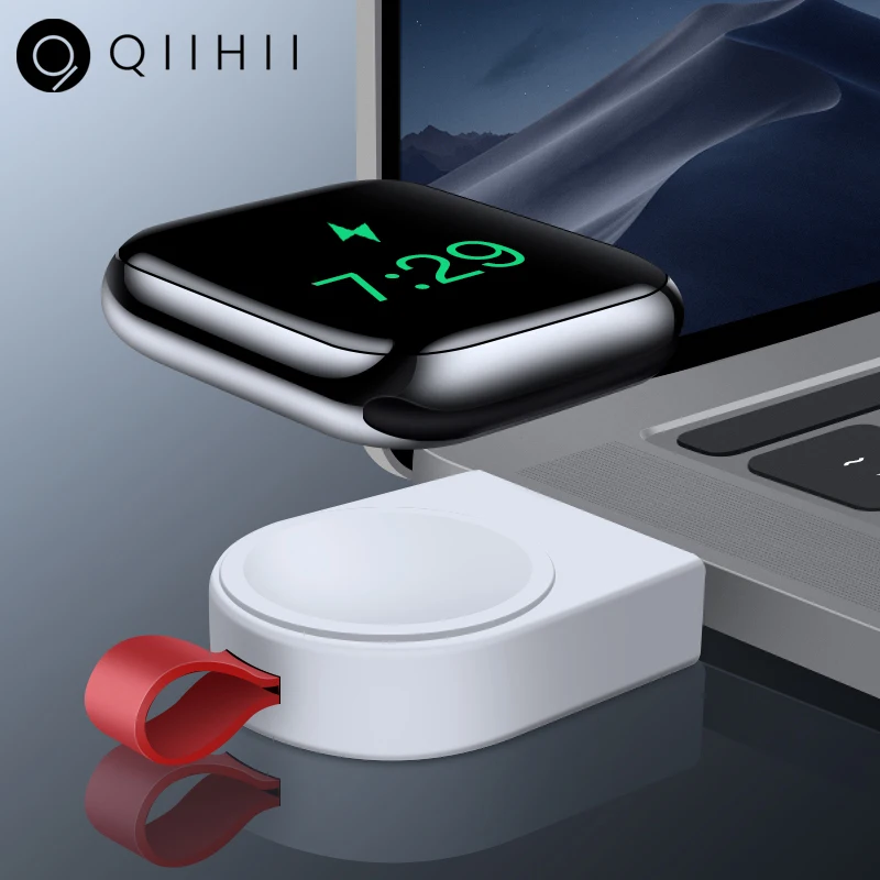 

QIIHII Qi Wireless Charger For Apple Watch Charger 1 2 3 4 Series Portable Usb Charger For Watch Magnetic Wireless Fast Charge