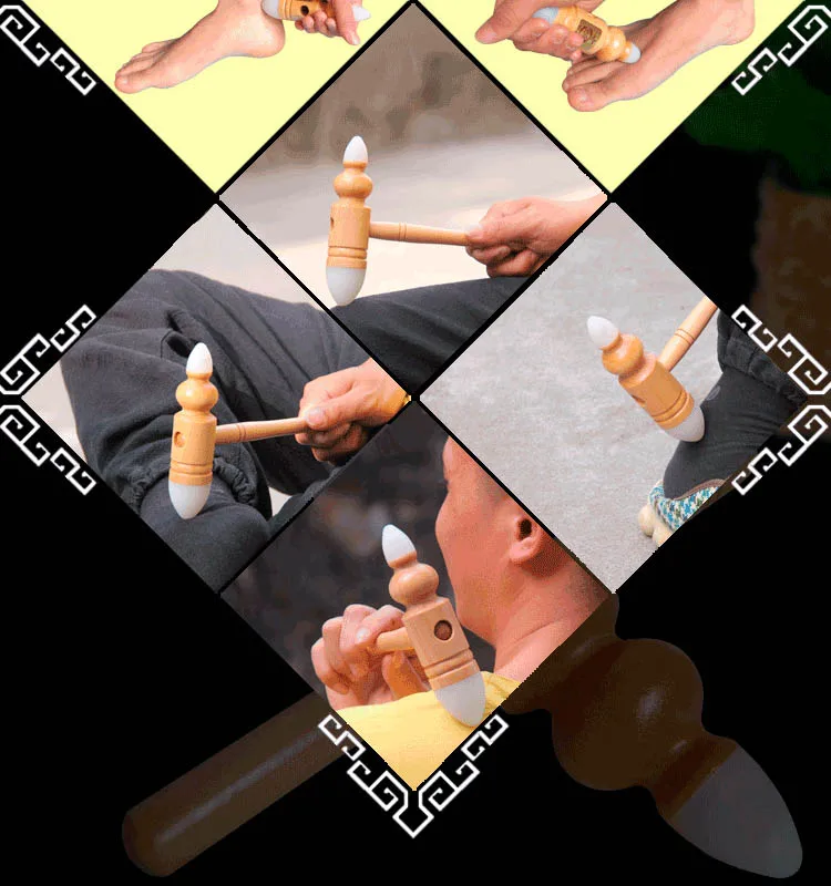 Натуральный бамбук деревянный многофункциональный кран Массажная палка мяч для спины талии наконечник массажер для шеи стикер инструменты