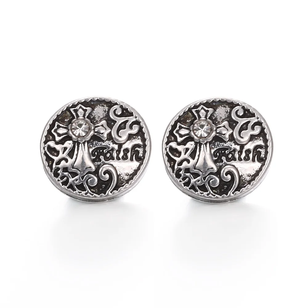 

10pcs/lot 2018 DIY OEM 12mm cross snaps button with zinc alloy bottom for snaps bracelets fit ginger snaps jewelry
