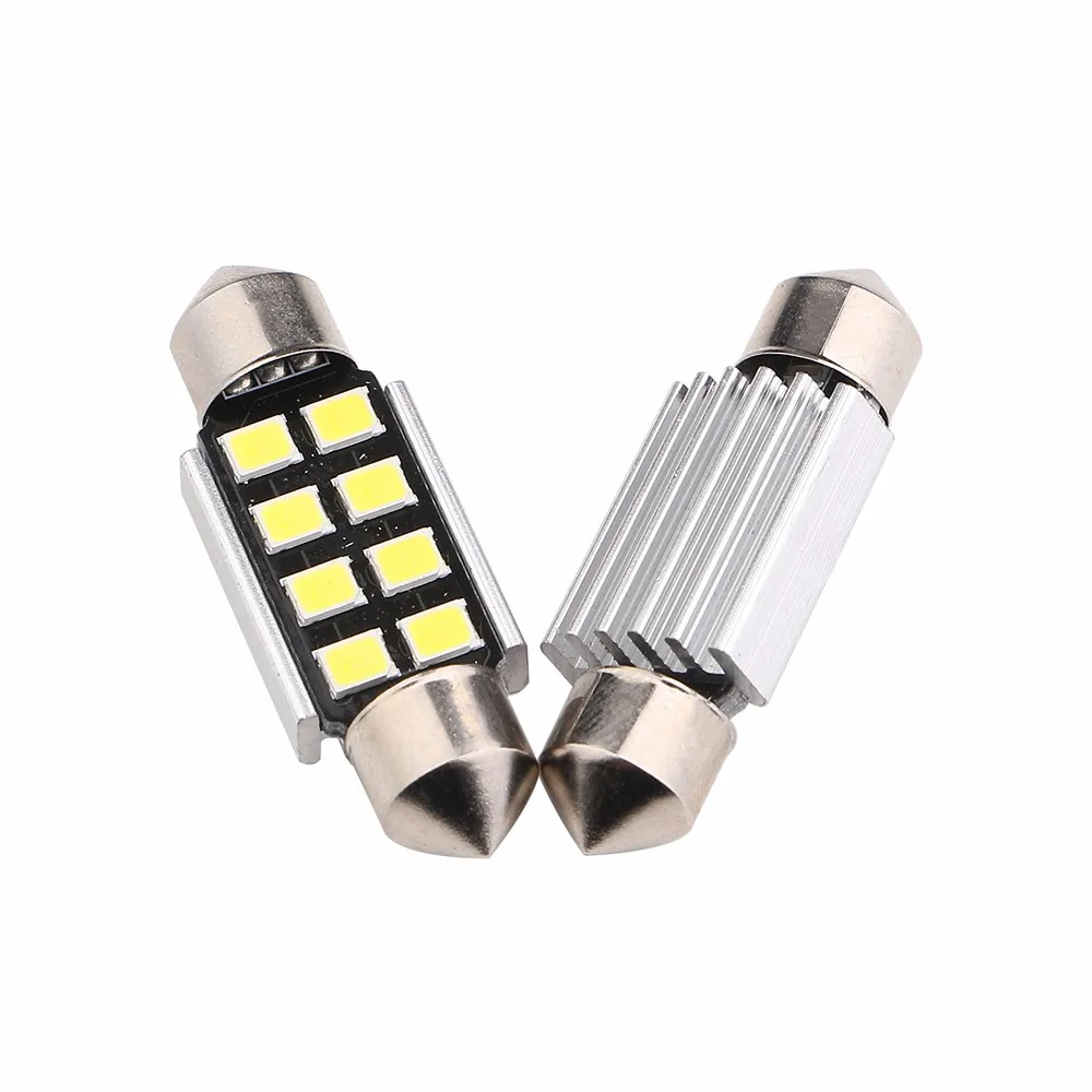 50 шт. светодиодный Автомобильный свет 2835 SMD чистый белый светодиодный 36 мм Canbus без ошибок гирлянда номерного знака Лампы Номерного знака Автомобильная Лампа на дверь
