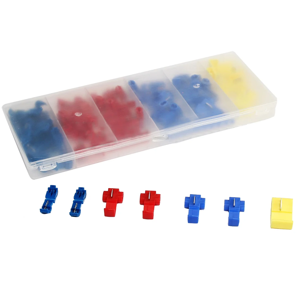 

65Pcs Assorted Electrical Terminals Scotch Lock Quick Splice Wire Connector Case