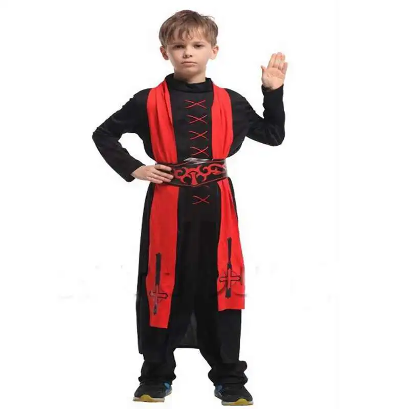Halloween Costumes Boy Performance Clothing Red And Black Wizard Magic