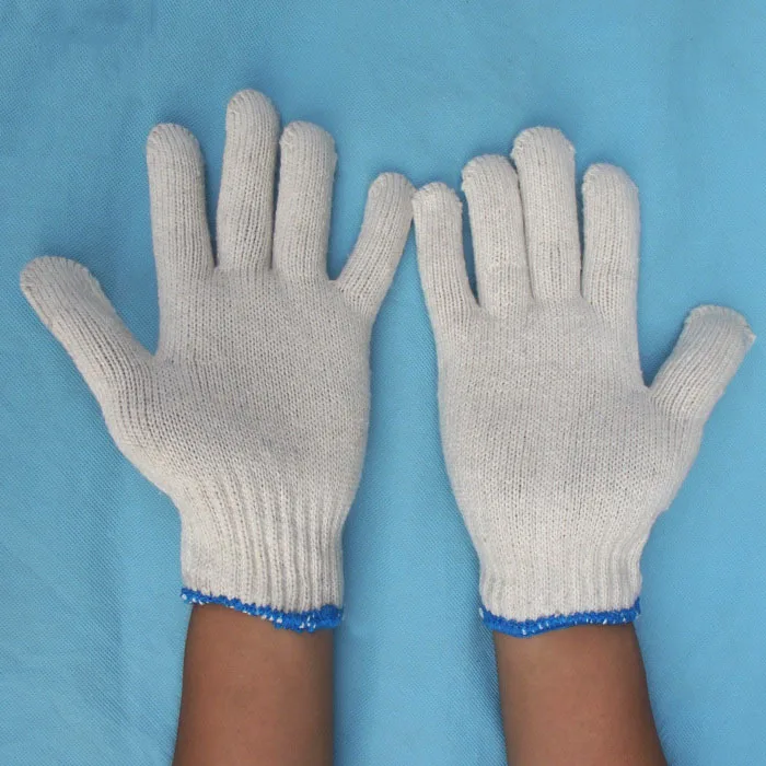 

5pcs/lot Cotton safety Work gloves workplace wear-resistant gloves coarse yarn gloves free size G0411