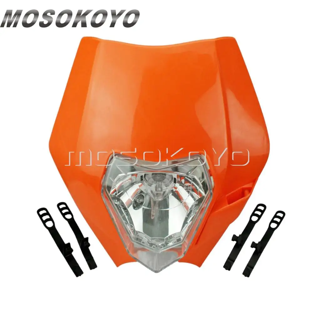 Оранжевый Байк мотокросс эндуро MX передняя фара для KTM 450 SX-F 250 SX 200 EXC XC-W XC-F 65 85 125 150 350 - Цвет: Оранжевый