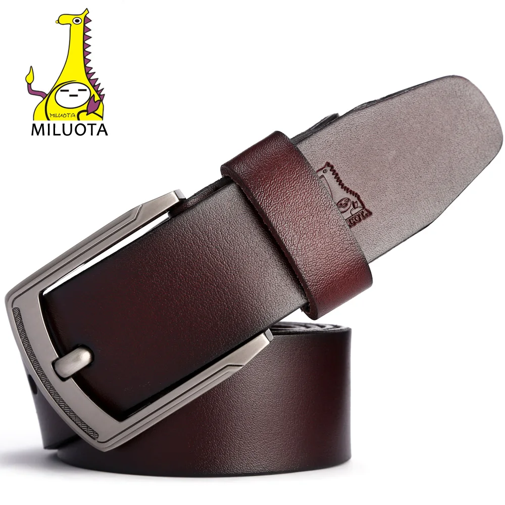 

[MILUOTA] Designer Belts Men High Quality Cow Genuine Leather Belt Men Brand Vintage ceinture homme Jeans Strap Male MU068