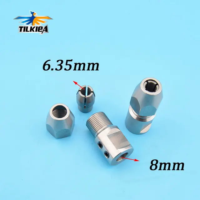 RC Boat Flexible Coupling CNC Stainless Steel 8*6.35mm Left / Right Flex Collet Couplerin Parts