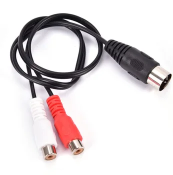 

MIDI DIN 5P Male to 2 RCA Phono Female Socket Jack MF Audio Cable 0.5M 1.5M