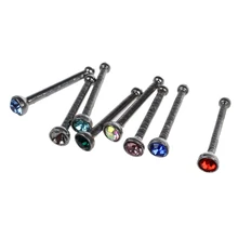 8 pcs 10 mm Nose Piercing Nose Studs Strass Colored