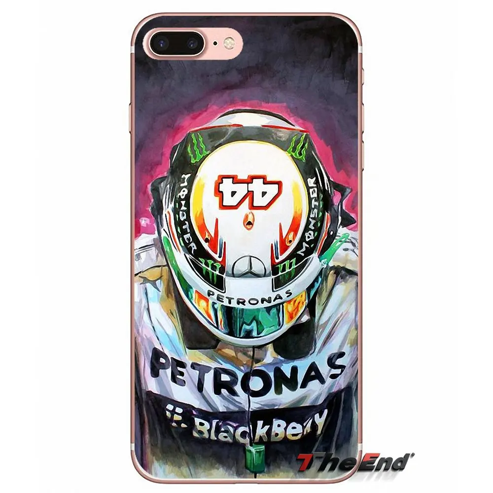 Для Apple iPhone X 4 4S 5 5S SE 5C 6 6S 7 8 Plus 6Plus 7plus 8plus Fundas Coque Lewis Hamilton F1 Racing car Star мужской