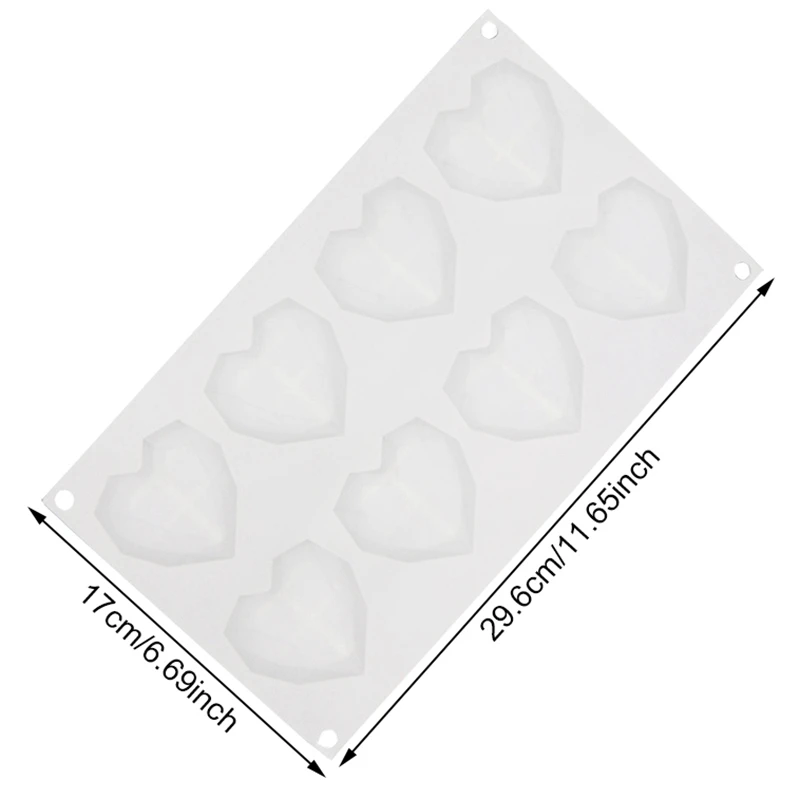 8 полости алмаза Симпатичные Силиконовые формы для губки тортов мусс десерт жаропрочные Инструменты для выпечки аксессуары