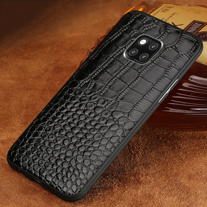 

Crocodile pattern case For HUAWEI mate 20 lite case P30 P30plus shockproof Business phone cases covers for huawei p20 pro