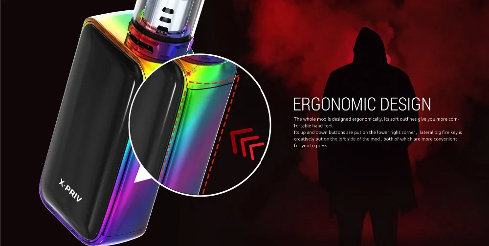 SMOK X-priv комплект с 8 мл TFV12 Prince Tank Vaporizer 225 Вт X priv Mod электронная сигарета SMOK VAPE Kit VS G-priv 2