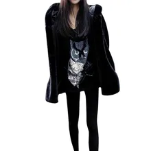 FEITONG, Элегантное длинное пальто из искусственного меха, пушистая куртка, зима, женское плотное теплое пальто из искусственного меха с капюшоном, белое, черное, плюс размер