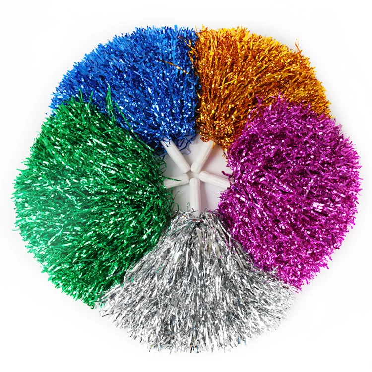 Cheerleader Cheerleading Plastic Flower Ball Pom Poms Outdoor Sports Dance Fancy Dress Night Party Costume Accessory Set Ball