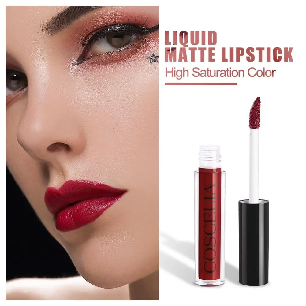 

COSECELIA 4pc/Set Matte Liquid Lipstick Waterproof Fashion Moisture Smooth Lip Stick Long-lasting Lip Tint Cosmetic Lip Makeup