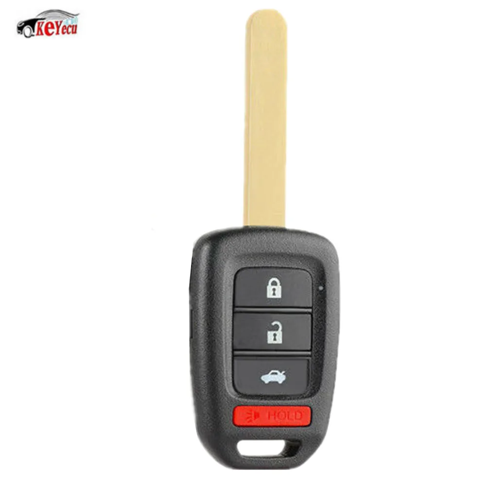 KEYECU 3 шт./лот Замена дистанционного ключа оболочки 4 кнопки для Honda Accord 2013