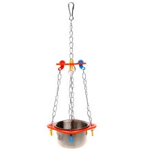 Птицы попугаи подвесной корма чаша качели клетка игрушки для Cockatiel Какаду