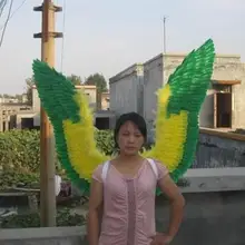 Заказные высококачественные взрослые ангелы натуральные крылья из перьев для выступлений, косплей, события, реквизит, подарок, 116 см, EMS