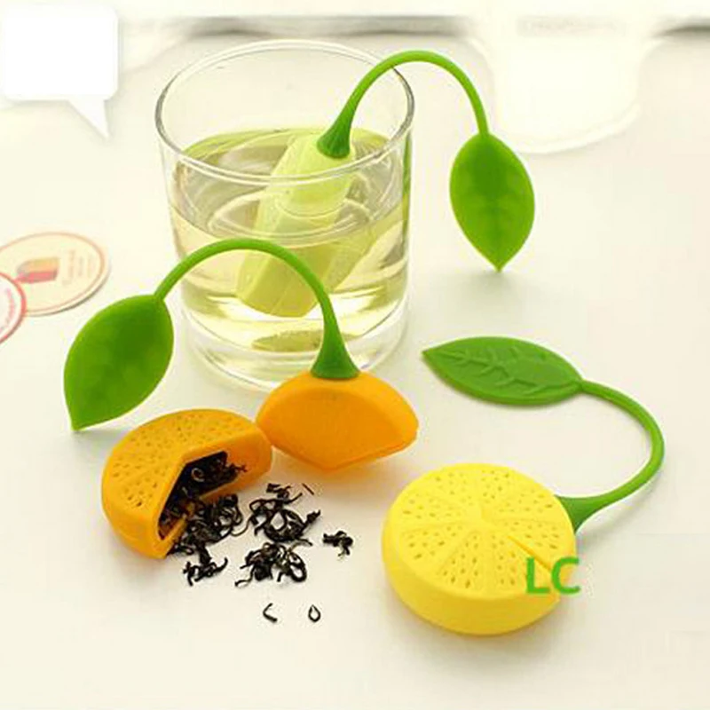 

Tea Strainer Lemon Bag Silicone Strawberry Leaf Tea Design Loose Sprayer Herbal Spice Infuser Filter Tools Silicone Tea Strainer